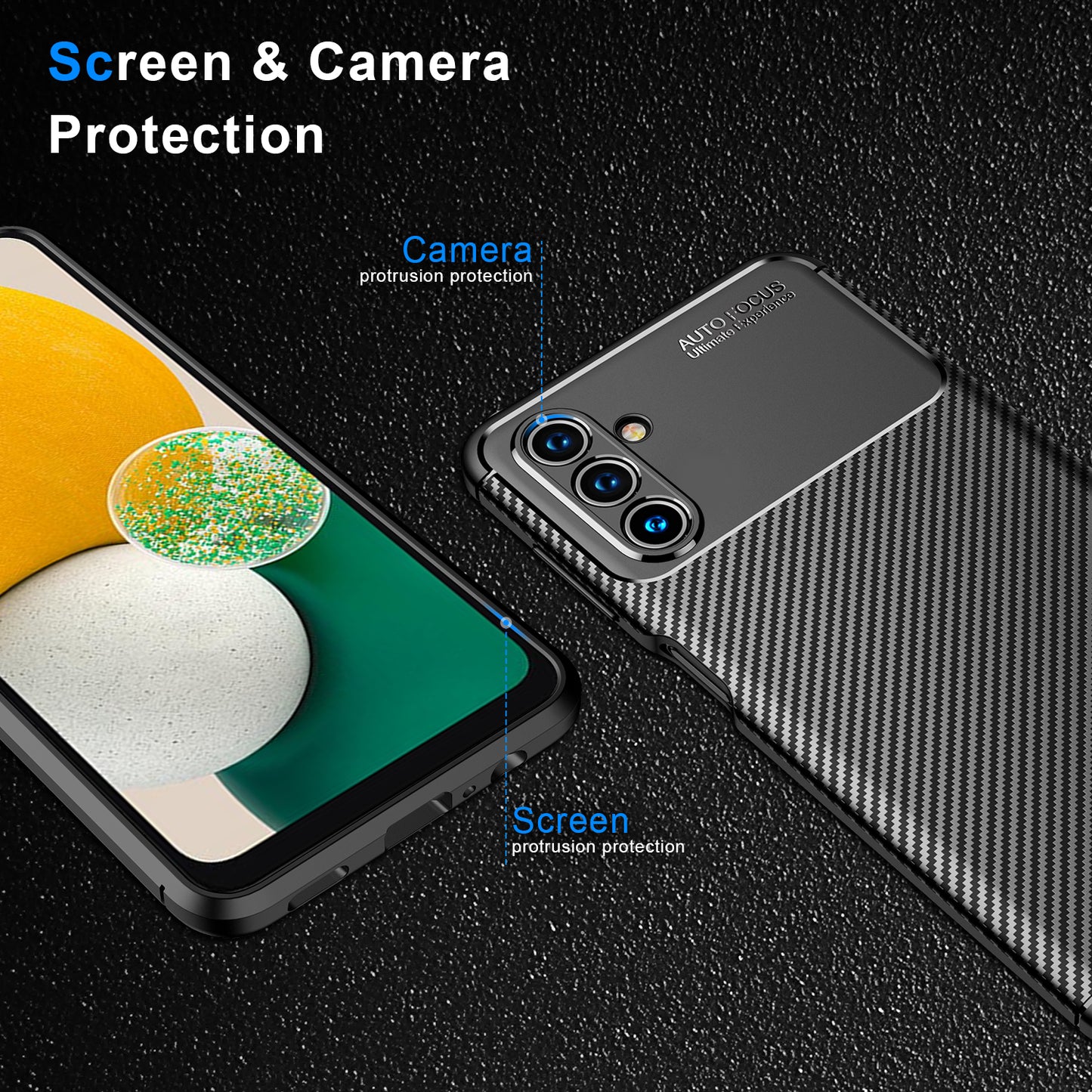 Warlike for Samsung Galaxy A13 4G Case, Stylish Liquid Silicone Slim Full-Body Protective Cover for Samsung Galaxy A13 4G Phone Case - Black